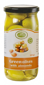 GREEK GREEN OLIVES WITH ALMONDS